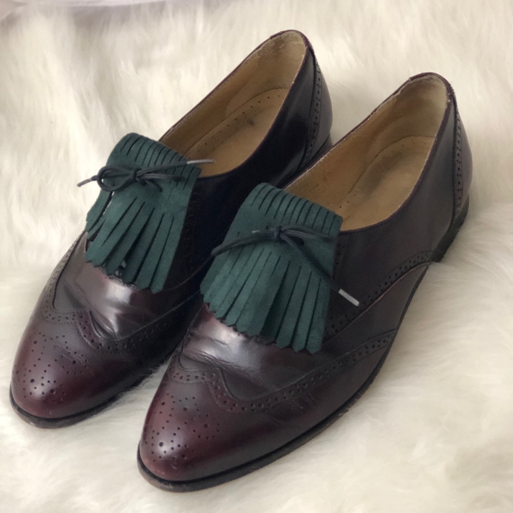 Vintage Wingtips with new suede fringe